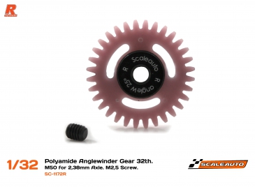 SC-1172R Nylon Anglewinder Gear 32t M50 for 2.38mm axle dia 18mm