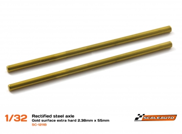 SC-1211B 1:32 2.38mm x 55mm. Rectified Steel Axle. Gold Surface