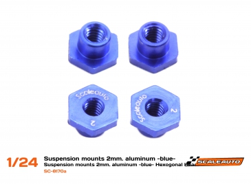 SC8170a  Suspension mounts HEX head 2mm. aluminum -blue-
