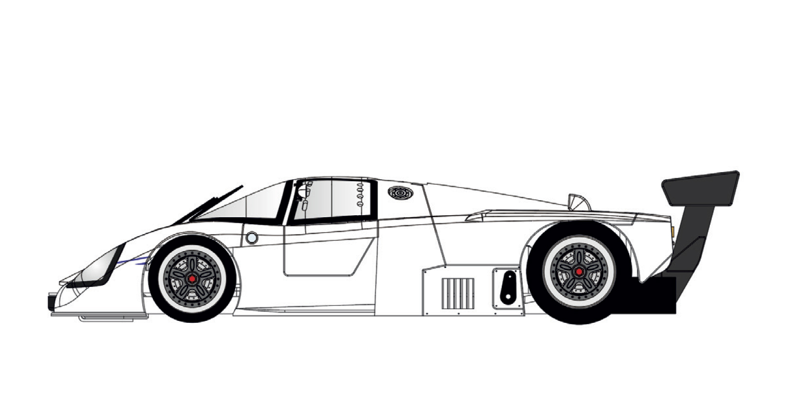 BRM191 Toyota 88C FULL WHITE KIT with new preassembled aluminum racing chassis