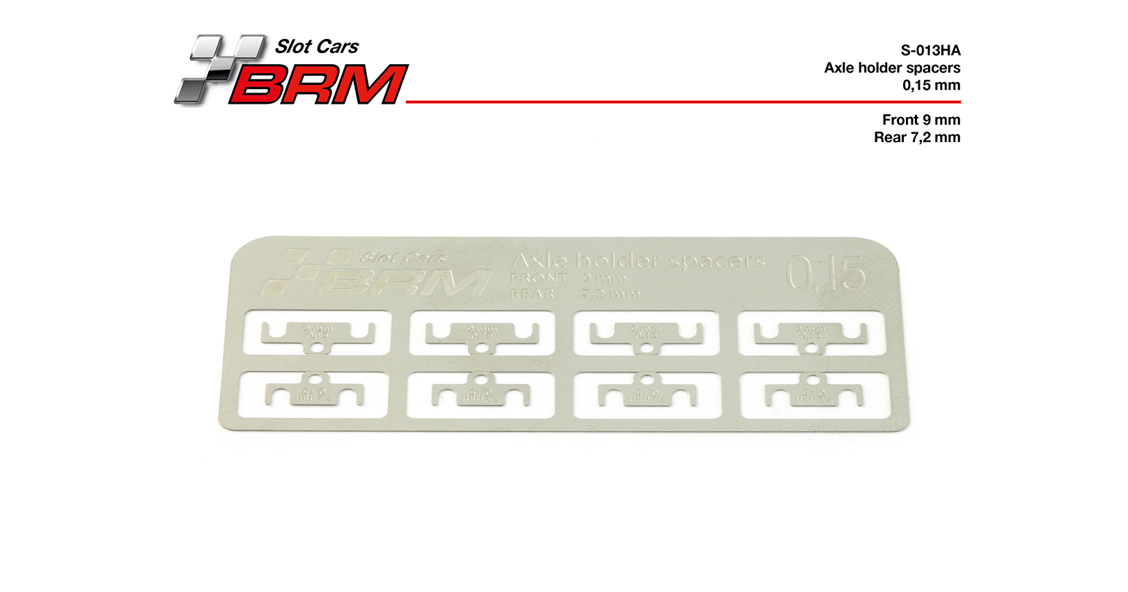 S-013HA Photo Etched spacers for axle adjustment 0.15mm