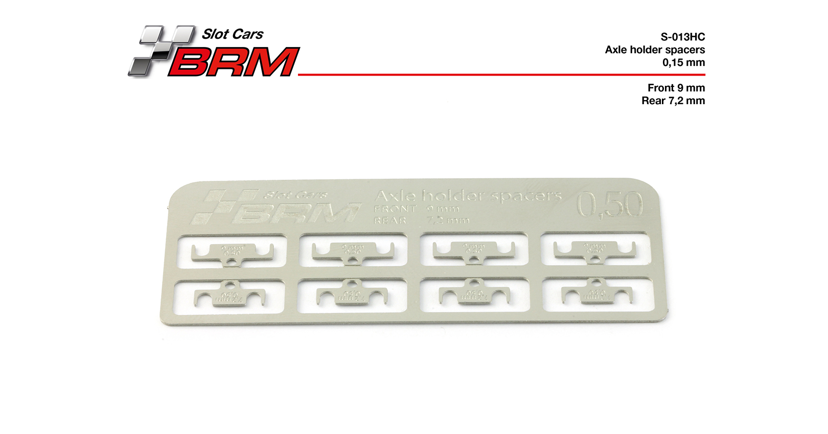 S-013HC Photo Etched spacers for axle adjustment 0.50mm