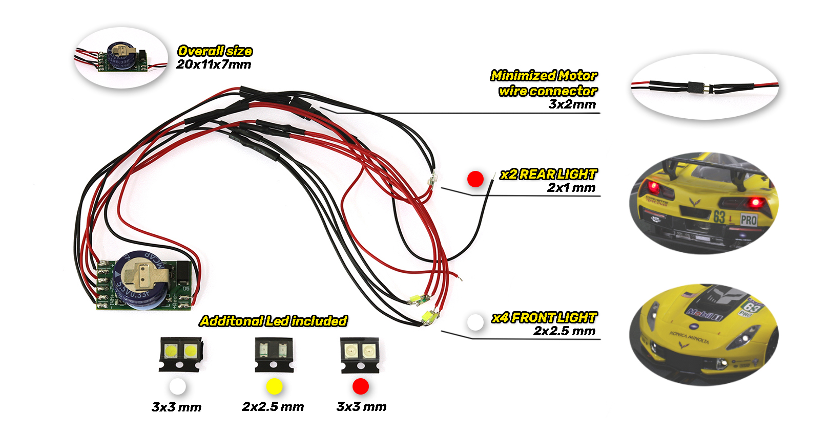 DS-0127 Universal Light Kit with Brake Lights