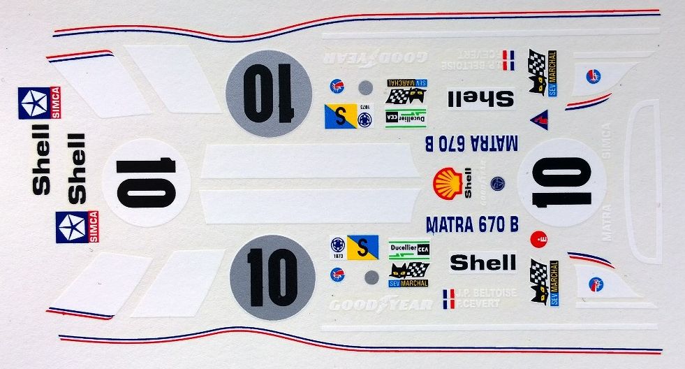 Scalextric/Slot Car 1/32 Scale Sticker Decals rs235 