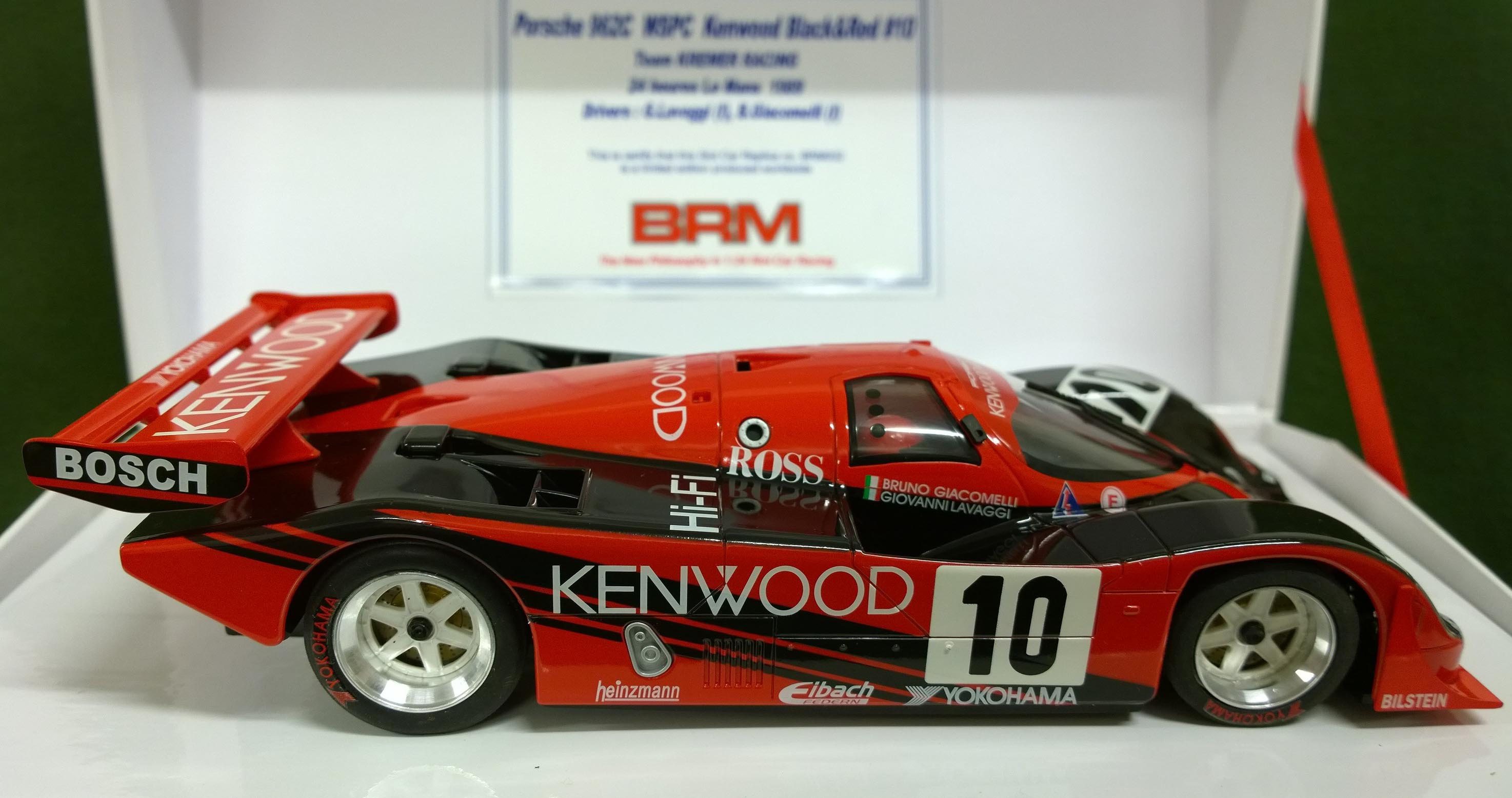 BRM002AW 'Kenwood' Porsche 962C #10 with anglewinder chassis