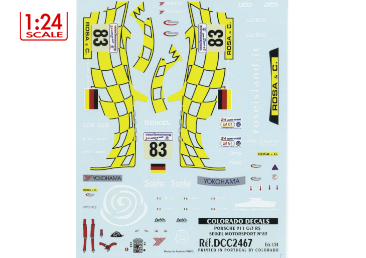 PARMA 771 1/24 SLOT CAR DECALS CLUSTERS & NUMBERS NEW 