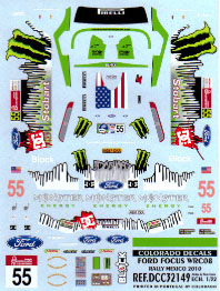 42-CRP-C32149 Decals 1/32 Ford Focus #55 'Monster'
