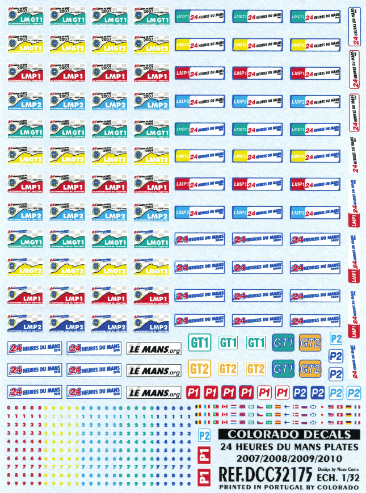 42-CRP-C32175 Decals 24 Hour Le Mans Entrant Plates 2007-2010