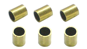 MR8152 Axle spacers(6) Brass 3mm fits 3/32 axle precision fit
