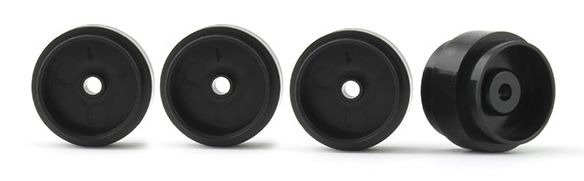 PWH1217-PL Plastic Rear Wheels (4) Early 70s F1 Cars