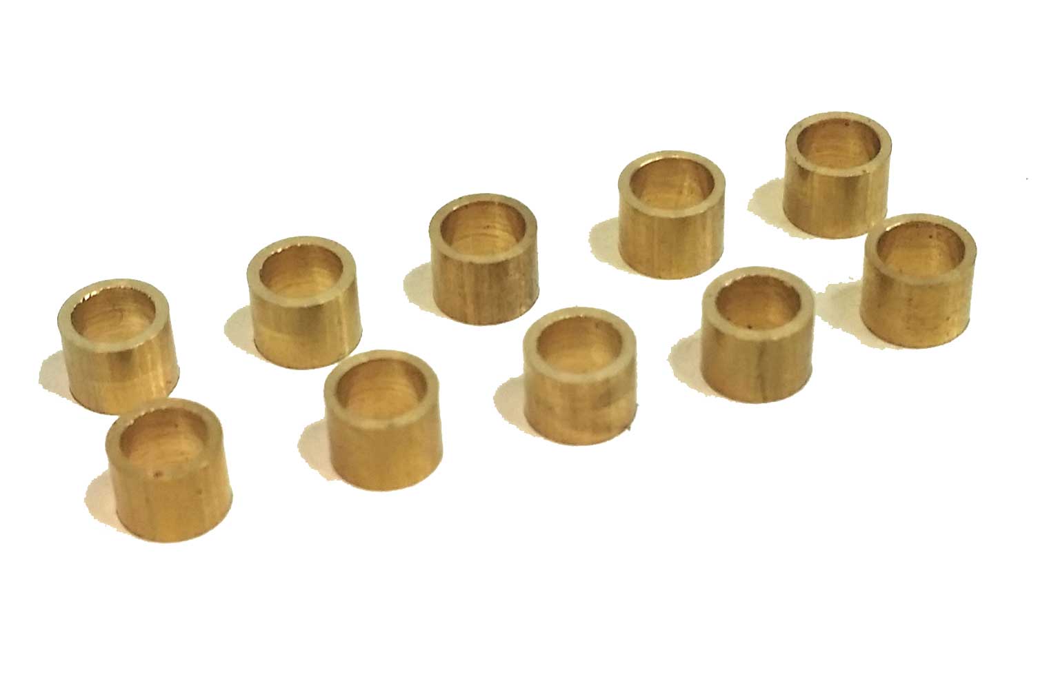 S-011-E  2.0mm x 3mm BRASS AXLE SPACERS (10 pcs)