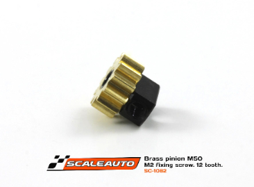 SC-1082  Brass pinion 12 tooth, M50 for 2mm motor