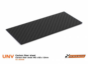 SC-3500b Carbon fiber sheet 140 x 62 x 1.2mm