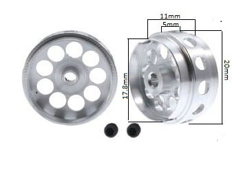 SC-4037B Scaleauto 'Profile' Design Wheels for 3mm Axles