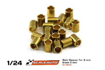 SC-8111A  Axle spacers 3mmx 5mm brass X 20.