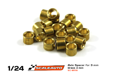SC-8111B  Axle spacers 3mm X 3mm Brass spacers X 20.