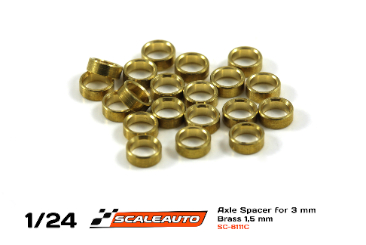 SC-8111C  Axle spacers 3mm X 1.5mm brass X 20.