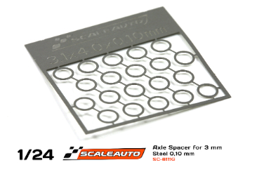 SC-8111G  Axle spacers 3mm X 0.10mm photo etched.