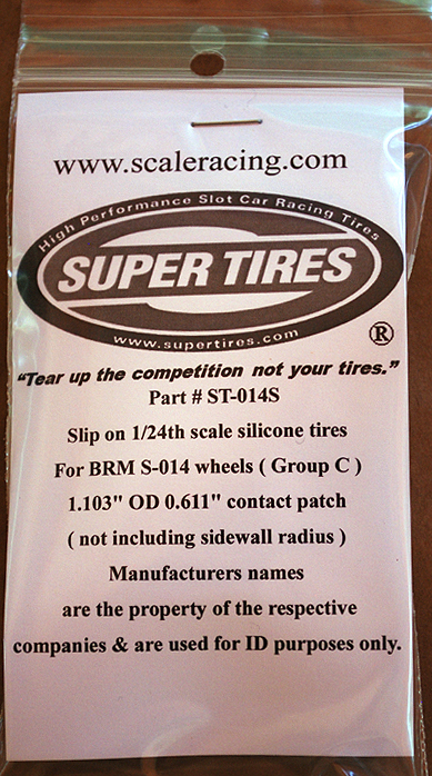 ST-014S Super Tires for BRM Group C Silicone slip on tires.