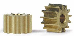 SIPS13 13t Brass Sidewinder Pinion (2) 6.5mm diameter