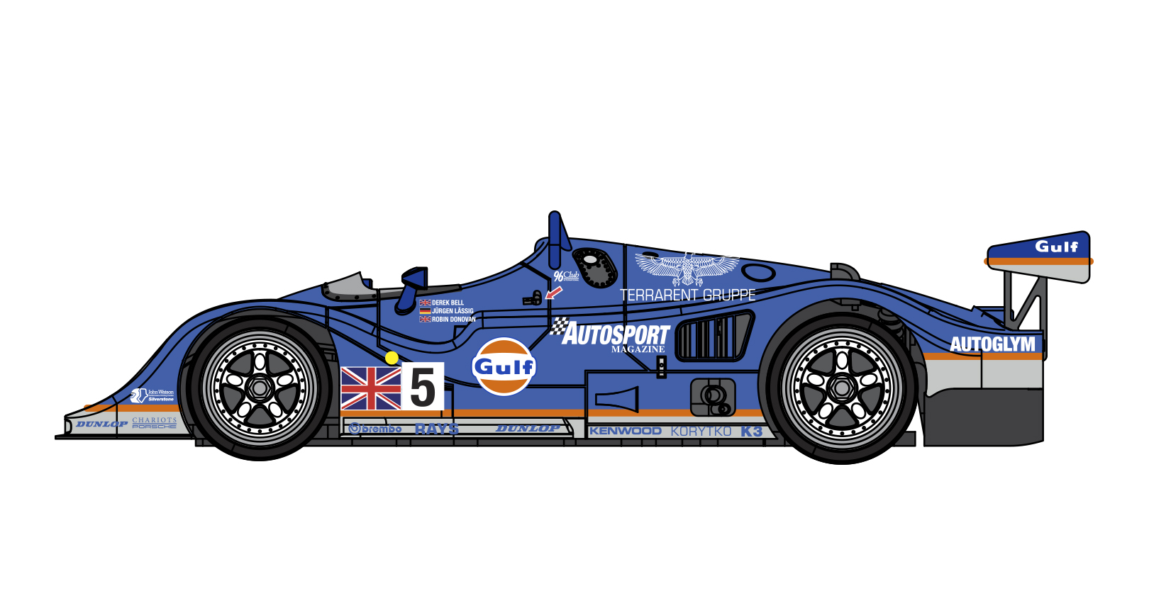 RS0298  Porsche Kremer K8 Gulf #5