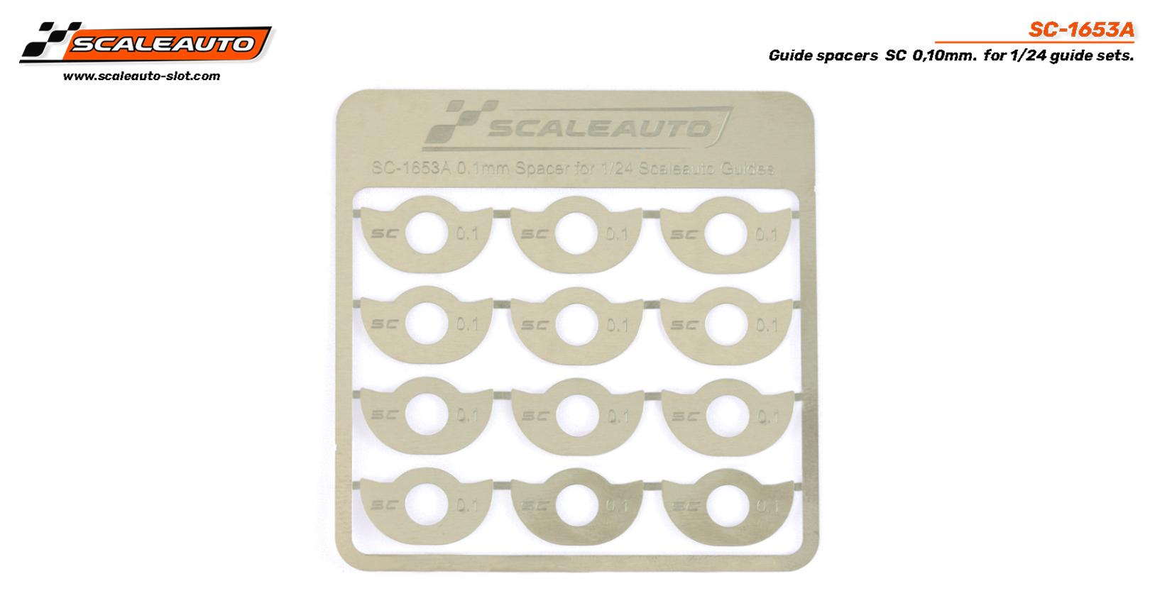 SC-1653A GUIDE SPACERS 0.10MM FOR 1:24 SCALE GUIDES