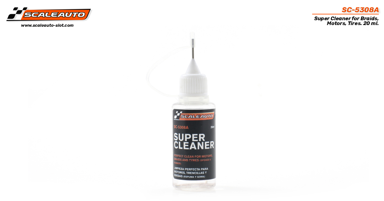 SC-5308A Super Cleaner for Braids, Motors, Tires. 20 ml.