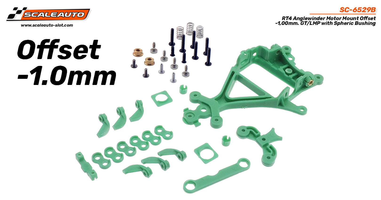 SC-6529B RT4 Anglewinder Motor Mount Offset -1.00mm. GT/LMP with Spheric Bushing