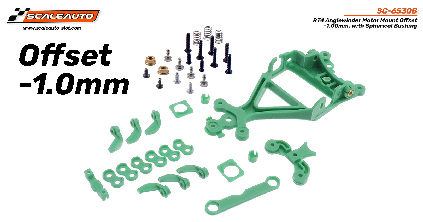 SC-6530B RT4 Anglewinder Motor Mount Offset -1.00mm. with Spherical Bushing